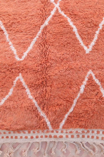 Tapis Berbère Coloré Terracotta et Blanc Béni Ouarain- 288 x 195 cm Néda