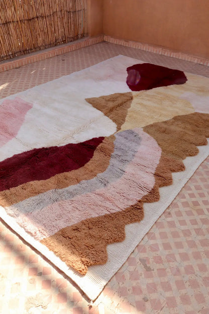 Tapis Berbère Mrirt Coloré Contemporain - 310 x 211 cm Néda