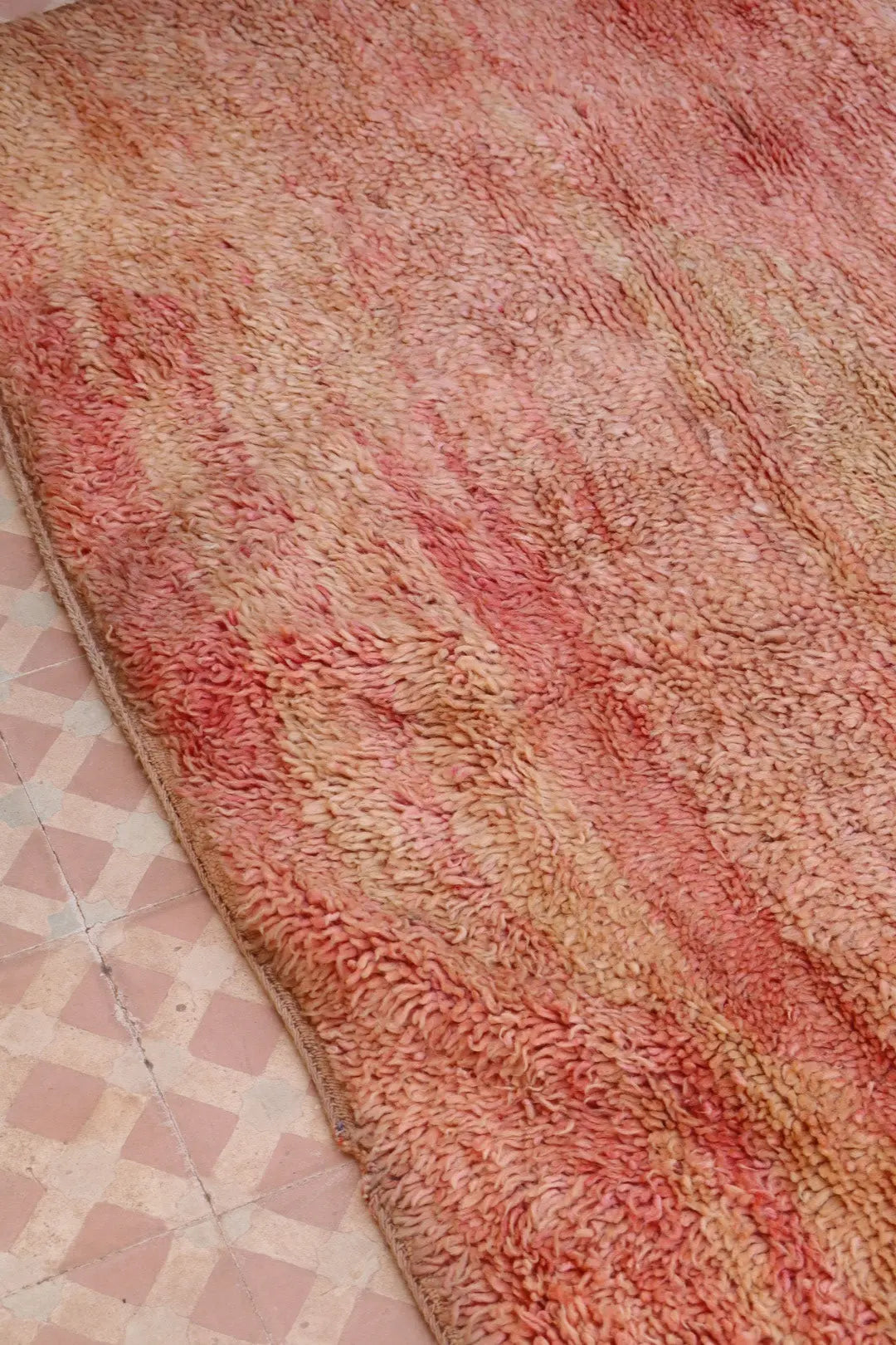 Tapis Berbère Ancien Rose Terracotta - 245 x 162 cm Néda
