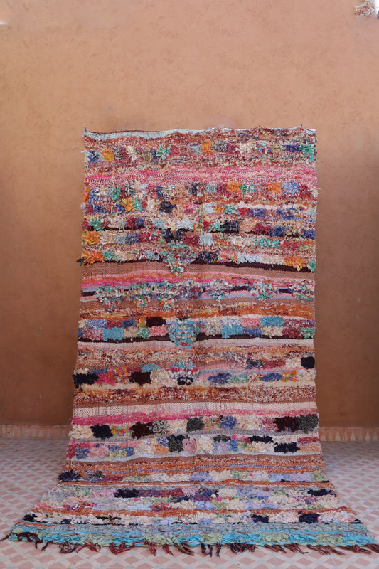 Tappeto berbero Boucherouite Colorato - 272 x 150 cm