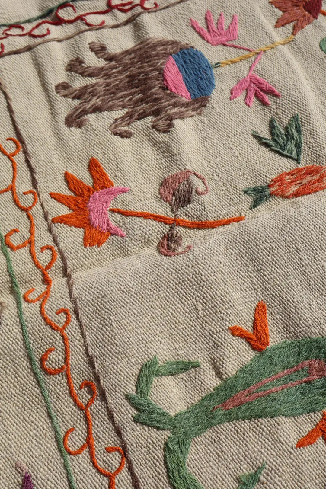 Tapis Kilim Suzani Blanc Multicolore – 180 x 120 cm Néda