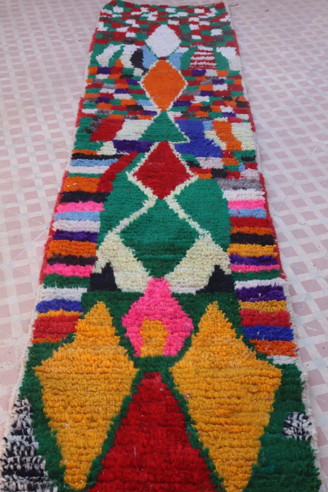 Tapis Berbère Couloir Boujaad Coloré Multicolore - 335 x 72 cm Néda