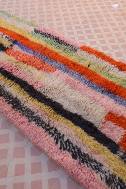 Tapis berbère long multicolore tapis Mrirt de couloir tapis couloir coloré 