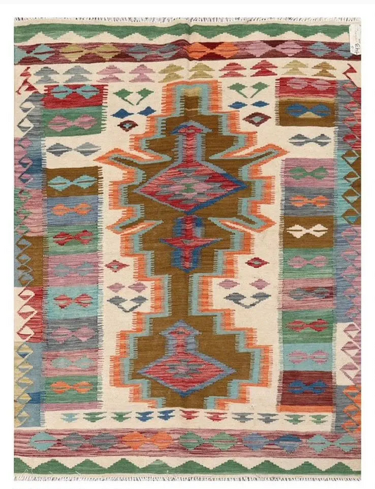 Tapis kilim afghan coloré tapis kilim coloré moderne multicolore