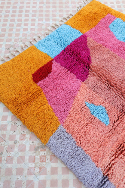 Berber Tapijt Azilal Multicolor Hedendaags Hoogwaardige Kwaliteit - 246 x 153 cm Néda