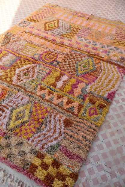 Tapis Berbère Coloré Béni Ouarain Qualité Supérieure - 254 x 180 cm Néda