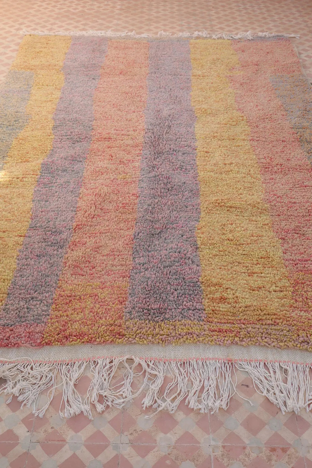 Tapis Berbère Coloré Rayé Béni Ouarain- 234 x 151 cm Néda