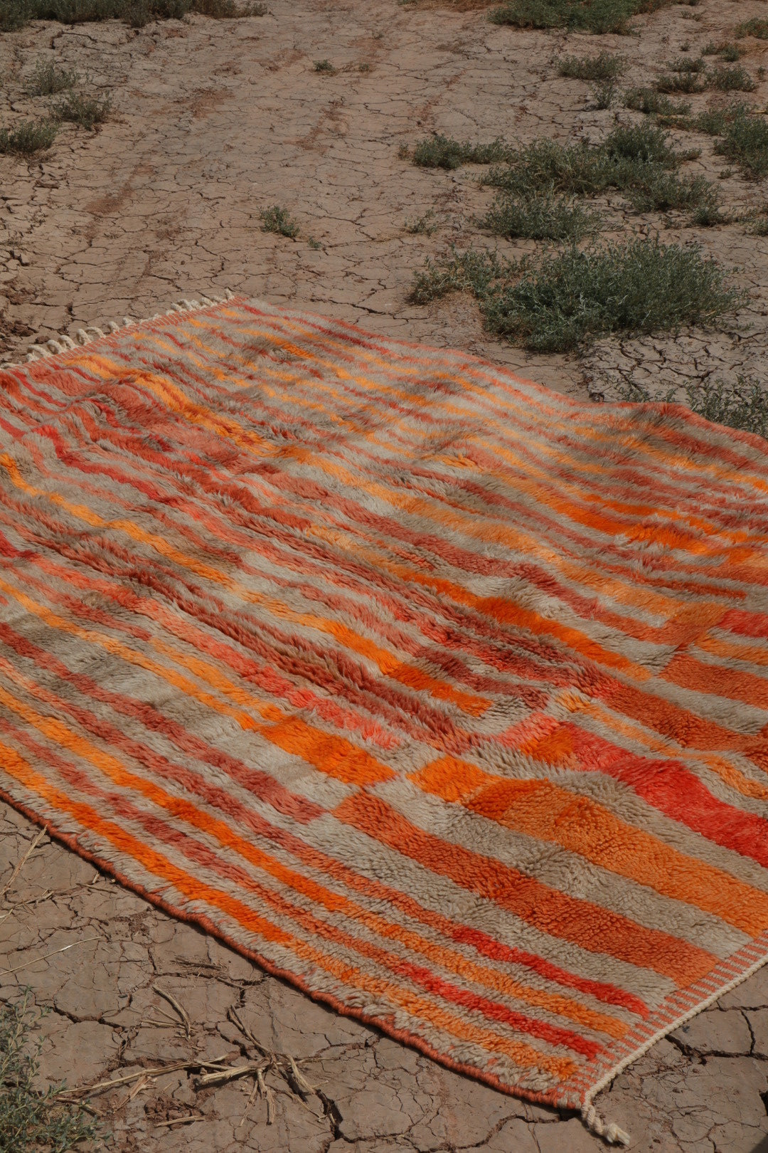 Alfombra bereber Mrirt Color Marrón Naranja Terracota Rojo - 236 x 173 cm