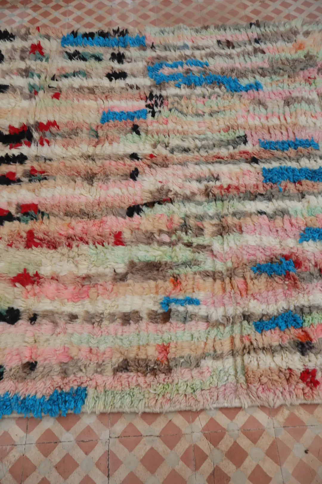 Alfombra Bereber Boujad Colorida Beige y Multicolor - 237 x 154,5 cm Néda