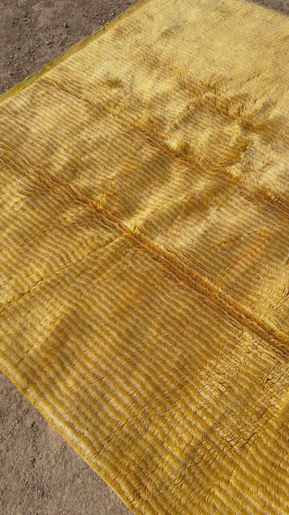 Tapis Berbère Mrirt Coloré Jaune d’Or - 298 x 196 cm