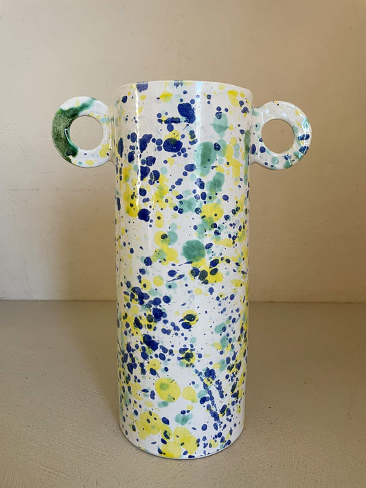 vase en céramique fait-main moucheté moderne 