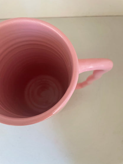 Vaso astratto in ceramica rosa