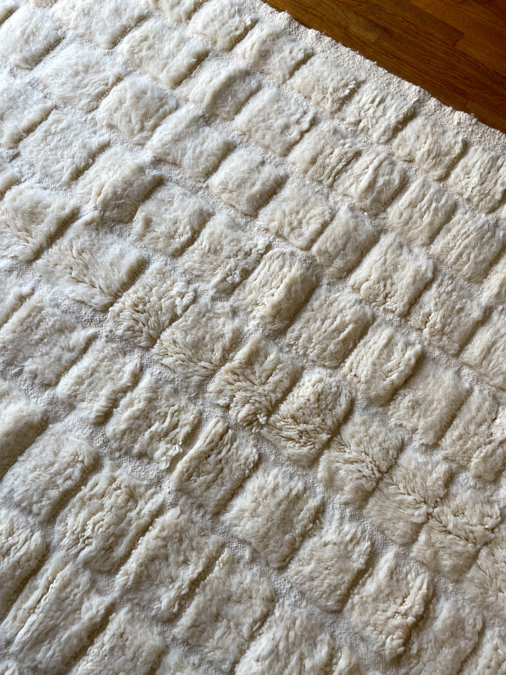 Tapis laine carré xl berbère, neroli Couleur naturel chiné Am.Pm