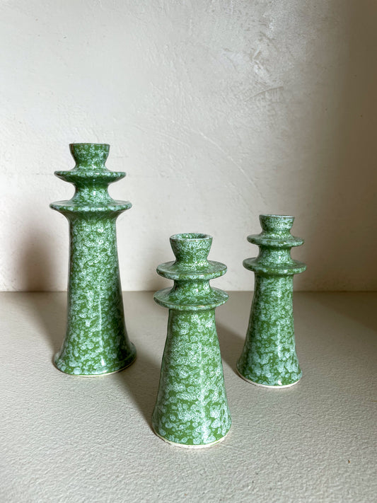 Bougeoirs en Céramique Colorés Vert